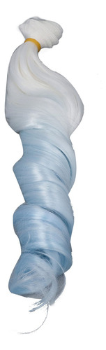 Doll Hair Weft Row, Branco, Azul, Gradiente, 30 Cm, Lavável,