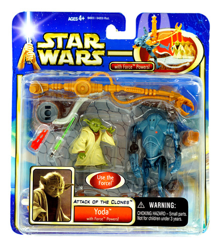 Star Wars Saga Blue Yoda & Super Battle Droid Detalle V2