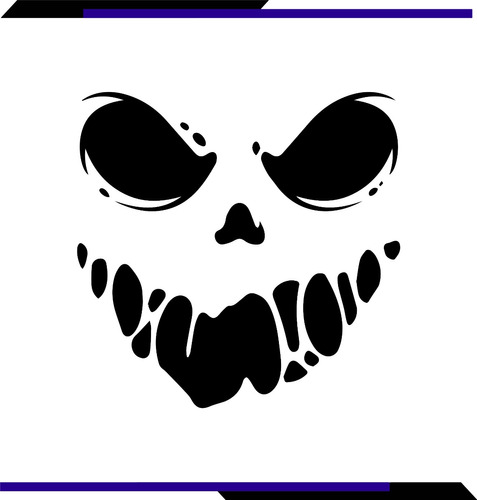 Sticker Calca Rostro De Halloween 20 X 20 Cm 1 Pza 