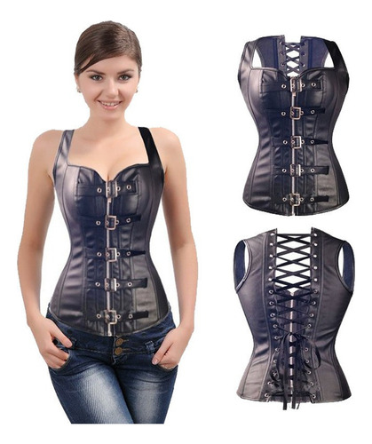 Bustier De Cuerpo Con Cordones De Acero Deshuesado Steam [u]