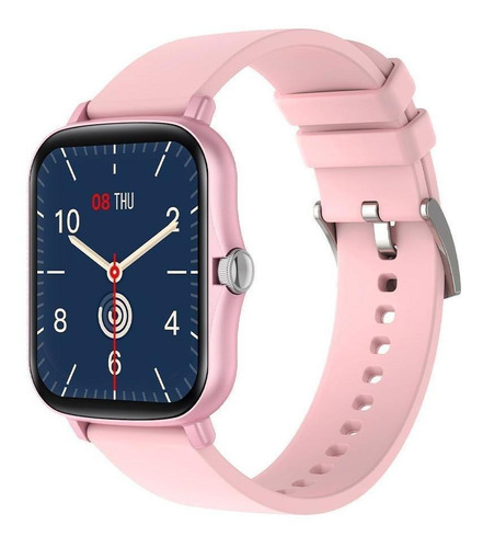 Smartwatch Colmi P8 Plus 1.69" caja de  aleación de zinc  pink, malla  pink de  silicona