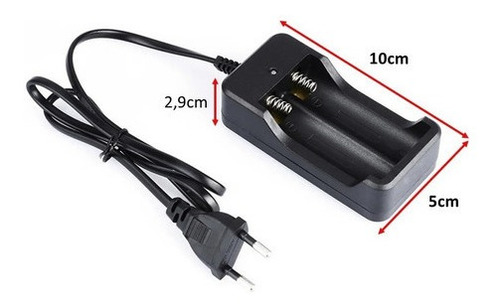 Carregador Duplo P/ Bateria 18650 3.7v E 4.2v Bivolt