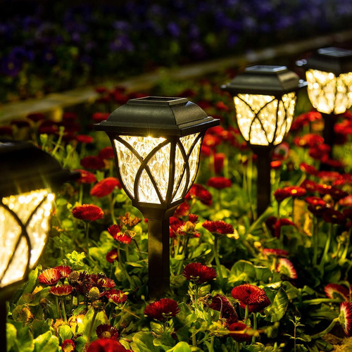 Bycray Juego De 6 Luces Solares Para Caminos De Jardín, Luce