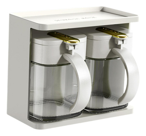 Juego De Organizador De Condimentos De Cocina Moderno Blanco
