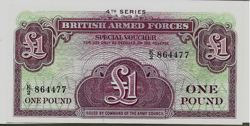 Fk Billete Inglaterra 1 Libra 1962 Fuerzas Armadas U N C