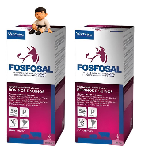 Kit Com 2 Virbac Fosfosal 100 Ml