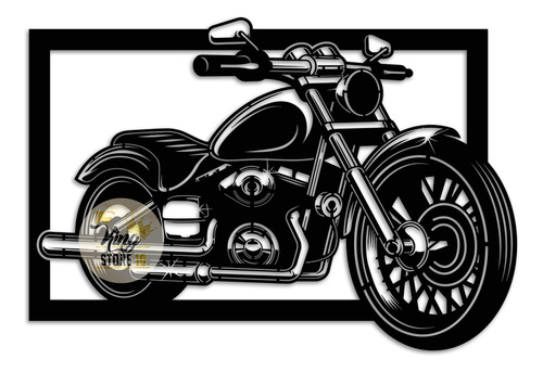 Cuadro Decorativo Moto Motocicleta Madera Mdf The King Store