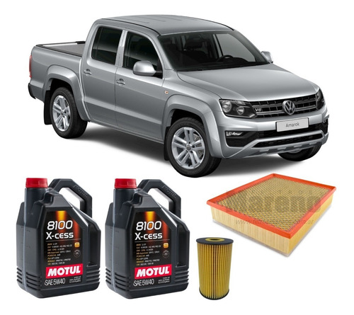 Kit 2 Filtros Volkswagen Amarok Y Motul 8100 5w40 X10 