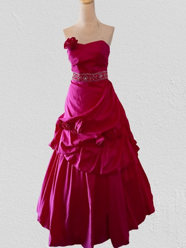 Vestido Color Fucsia Quinceañera 