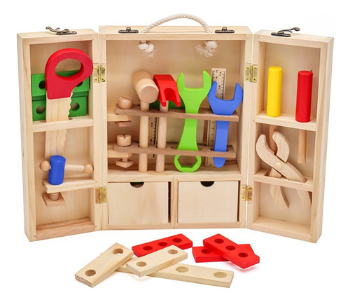 Juguete Para Niños Set De Carpintero Con Herramientas