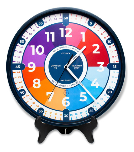 Reloj De Aprendizaje Para Niños. Reloj De Pared Silenc...