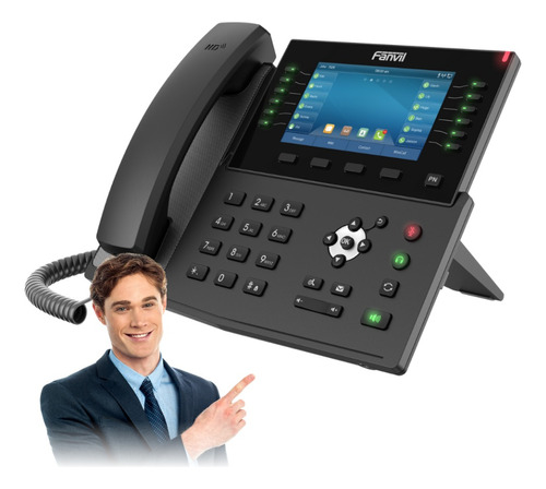 Telefono Ip Empresarial Poe Pantalla Color 20 Lineas