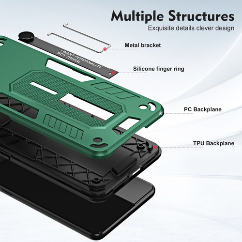 Funda Para Samsung Galaxy A04 Con Soporte Metálico Con Lámin
