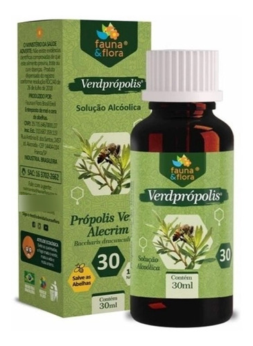 Própolis Verde Alcoólico 30% Fauna E Flora Imunidade 30ml