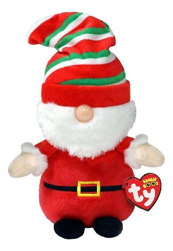 Ty Beanie Boo Gnewman - Gnomo De Navidad Con Sombrero - 6