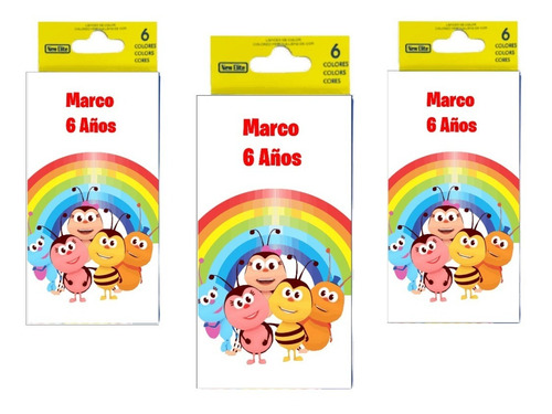 Bichikids Lapices De Colores Personalizados X10    