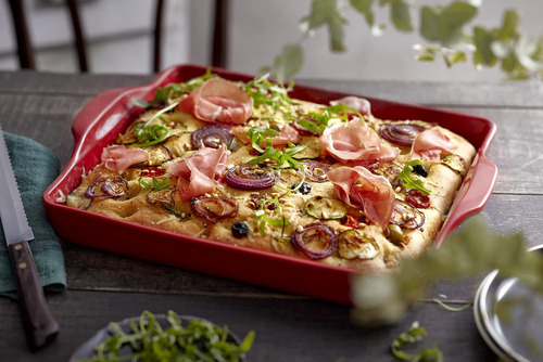 Emile Henry, Pizza Estilo Pan Con Focaccia Borgoña, 159 X 12