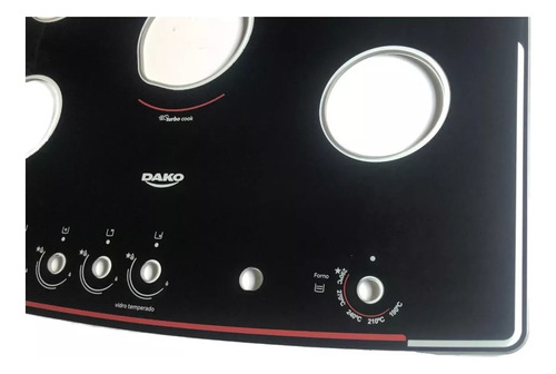Vidro Supreme Glass Fogao Dako Mesa Original 5 Bocas