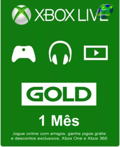 Comprar Cartão Xbox Live Gold - Assinatura 1 Mês