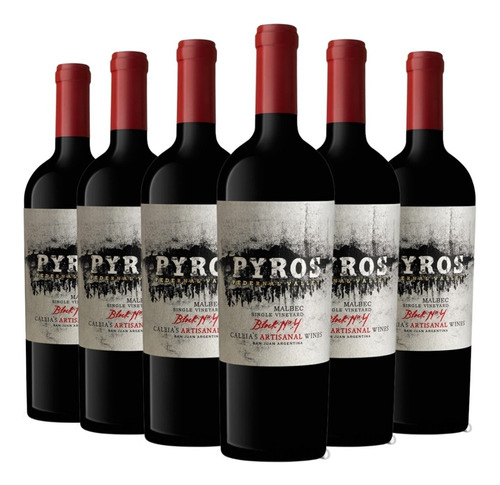 Vino Pyros Malbec Single Vineyard Block Nª4 Caja X 6 X 750ml