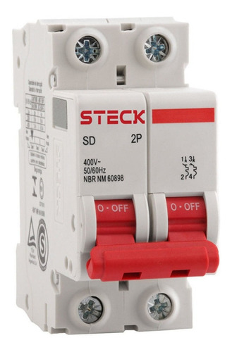 Llave Termica Bipolar Steck 6 A 32amp 2x06 A 2x32