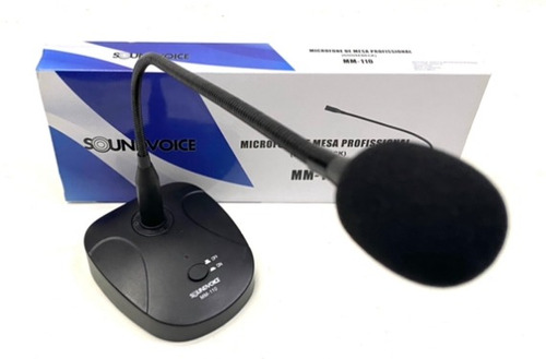 Microfone Gooseneck De Mesa Soundvoice Mm110 Condenser Novo