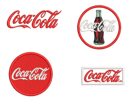 Diseño Matrices Para Maquinas Bordadoras  Cocacola Logo 10cm