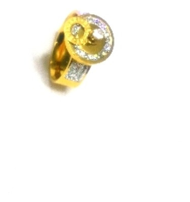 Anillo De Oro Laminado Italiano 18k Con Zirconias Bv. 