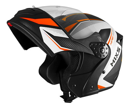 Capacete Mixs Gladiator Neo Brilhante Moto Robocop Cor Laranja Tamanho do capacete 60