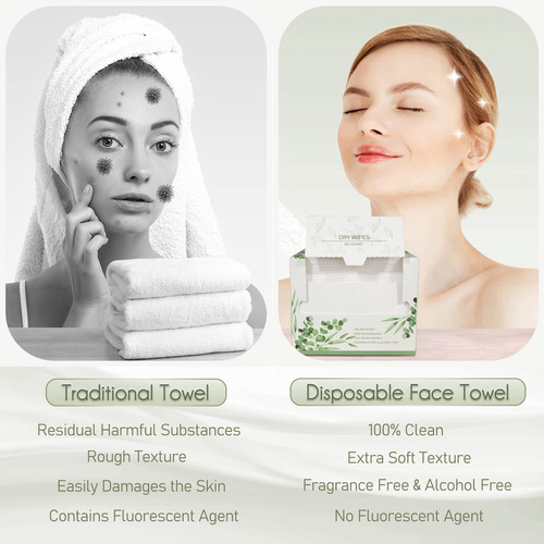 . Toalha Facial Descartável Biodegradável Wowotex, 60