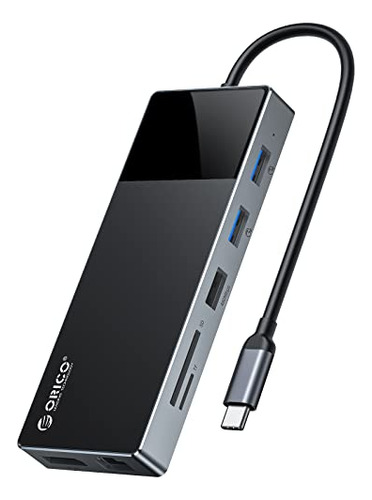 Usb C Laptop Docking Station, Orico 12 En 1 Triple Pantalla