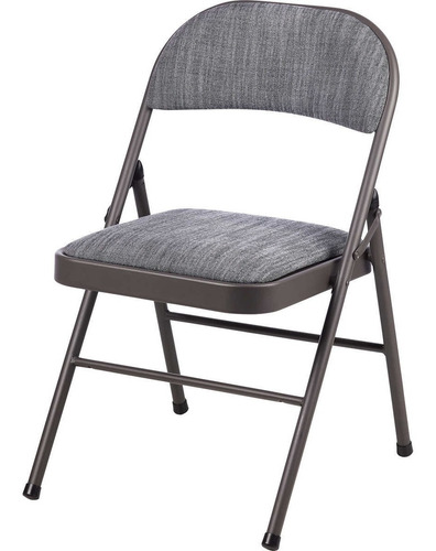Imagen 4 de 6 de Silla Plegable Metalica Acojinada Color Gris Sillas De Oficina Auditorio Tenemos Paquetes
