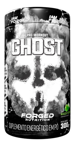 Ghost Pre-Workout con beta alanina, 300 g, sabor a manzana verde - Forged Nutrition