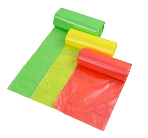 Set 3 Rollos De Bolsas Colores Basura Pequeñas 45x55cm  20l