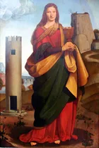 Comprar Lienzo Tela Canvas Santa Bárbara Arte Sacro 1502 70x50