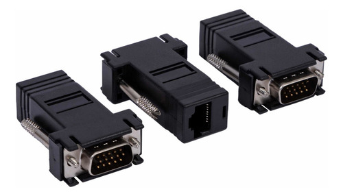 Kit 6 Adaptador Extensor Vga Video Via Cabo Rede Rj45