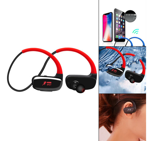 Auriculares Bluetooth 5.0 Ipx7 Auriculares Rojo Sin Memoria