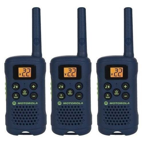 3 Rádios Walk Talk Motorola Mg163tpa 22 Canais 16 Milhas