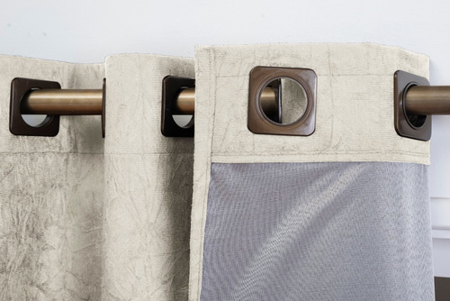 Cortina Blackout Para Sala E Quarto Casa E Hotel 3,00x1,70m Cor Palha