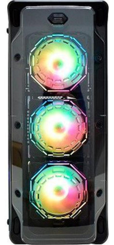 Gabinete Gamer K-mex Dark Trooper Polygo Cg-03b1 Fan Rgb