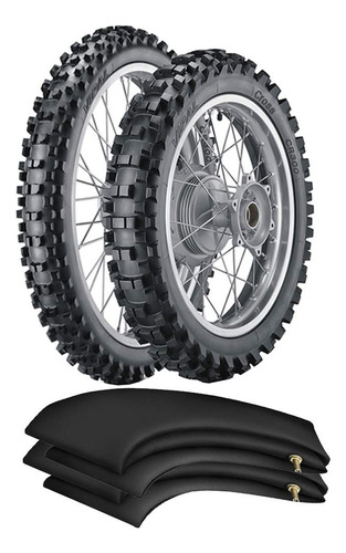 Kit Pneu 275-18 + 90/90-18 Cr300 Vipal + Camara