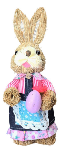 Decoración De Pascua Con Forma De Conejito Trenzado En L, Bo