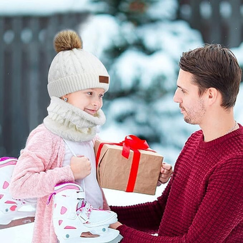 Gorro Invierno Para Niños,conjunto Bufanda Y Gorro Guantes