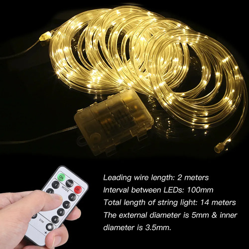 Para Cable De Luz Led Multicolor De 12 M Con