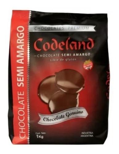 Chocolate Cobertura Semi Amargo Codeland 1 Kg