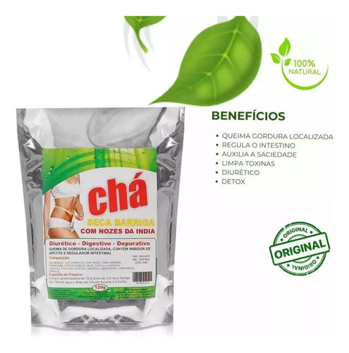 02 Remedio Seca Barriga Chá Com Nozes Regulador Intestinal