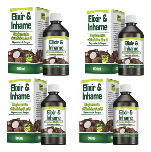 Elixir E Inhame Natural Com Vitamina A E C Cólicas Diurético