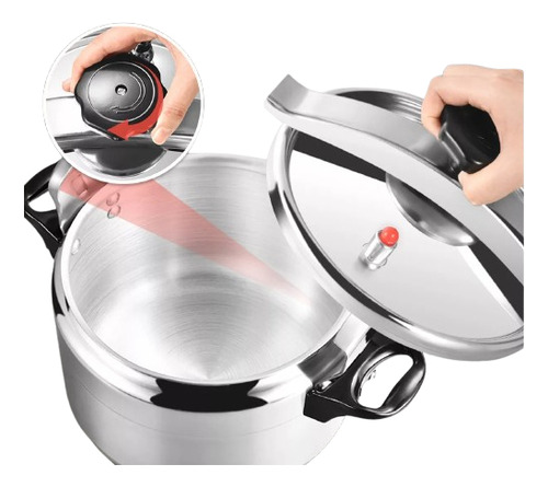Excelente Olla A Presión Cacerola Aluminio 7 Litros Cocina