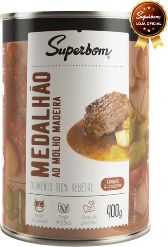 Medalhão Vegano Ao Molho Madeira 400g - Superbom