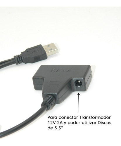 Convertidor Sata A Usb 2x 2.0 Adaptador Sola Para Disco 2.5